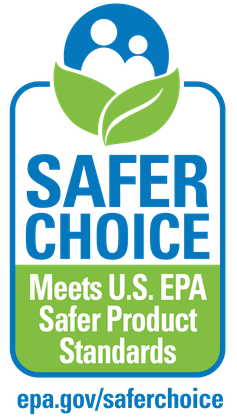 U.S. EPA Safer Choice certification mark: Meets U.S. EPA Safer Product Standards, epa.gov/saferchoice